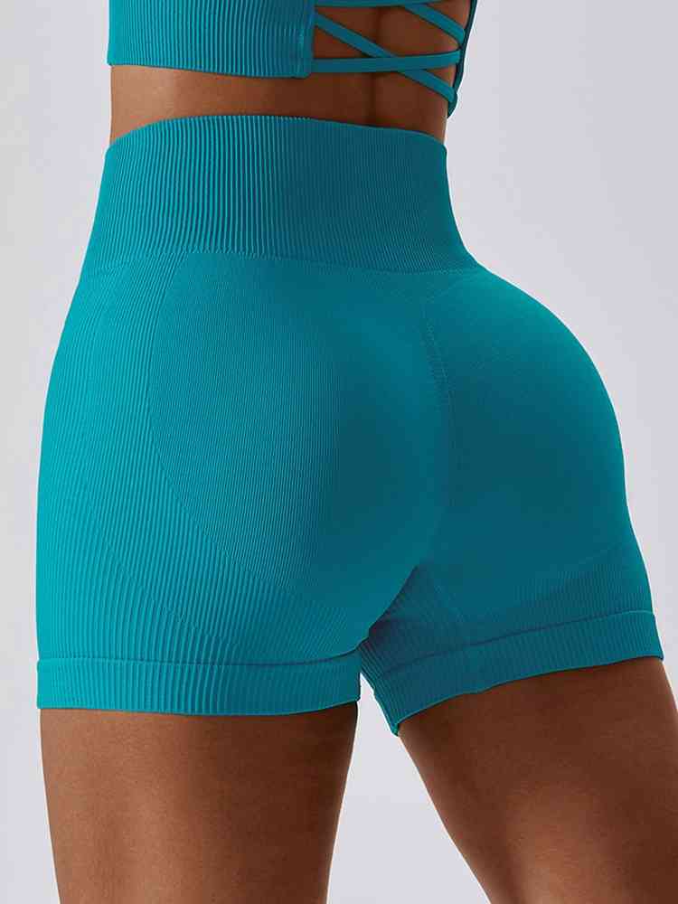 Wide Waistband Slim Fit Sports Shorts